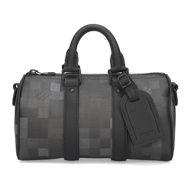【プレミアム価格】 ルイヴィトン バッグ メンズ LOUIS VUITTON キーポル バンドリエール25 ダモフラージュ ブラック M14919