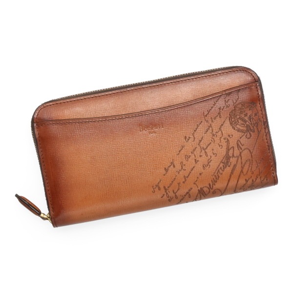 【プレミアム価格】 ベルルッティ 財布 BERLUTI イタウバ グラディアントスクリットレザー ロングジップウォレット ブラウン 308203