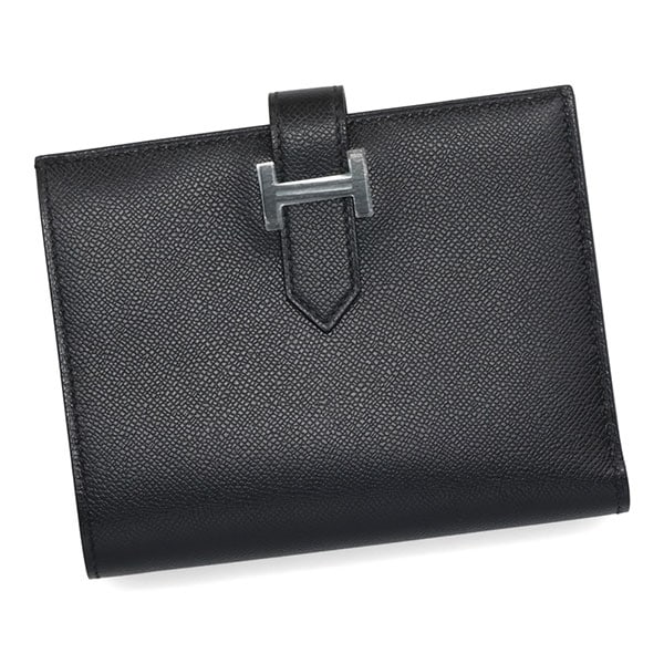 エルメス ベアン コンパクト モノクローム HERMES  ヴォーマダム ソーブラック 085916 K刻印 プレミアム価格】 エルメス ベアン コンパクト モノクローム HERMES