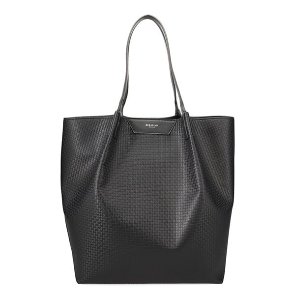 セラピアン バッグ メンズ SERAPIAN ステパン ヴァーティカル シークレットトート 713733J 0004 CG2 ブラック+エクリプスブラック