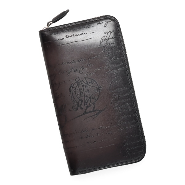 【プレミアム価格】 ベルルッティ 財布 BERLUTI イタウバ スクリットレザー ロングジップウォレット ブラック 307759