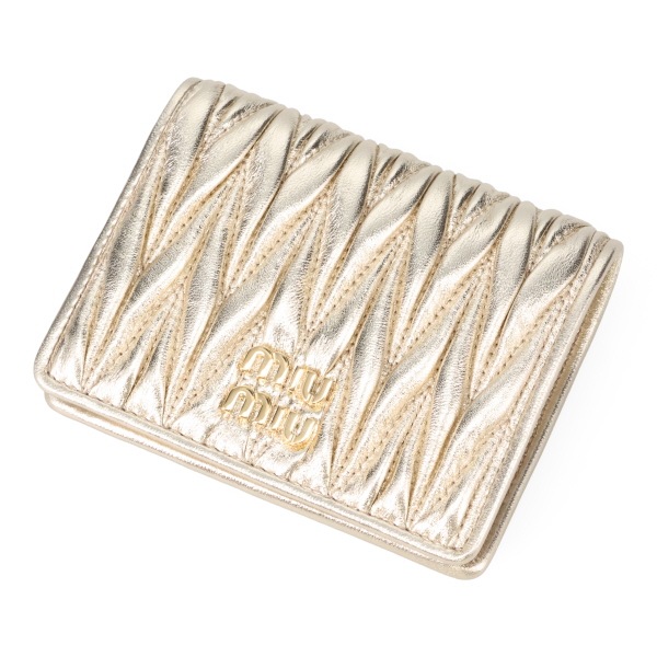 ミュウミュウ 財布 レディース MIUMIU マテラッセレザー折り財布
