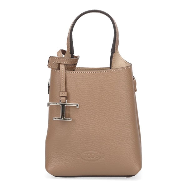 トッズ バッグ レディース TOD'S Tタイムレス レザーバッグ マイクロ XBWAPAT9000 ブラウン