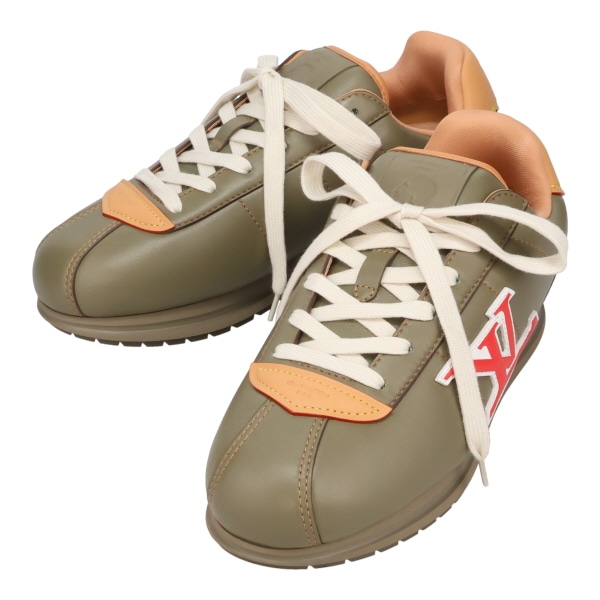 【プレミアム価格】 ルイヴィトン シューズ メンズ LOUIS VUITTON LV バターソフト スニーカー 1AIKHL カーキグリーン サイズ8.0