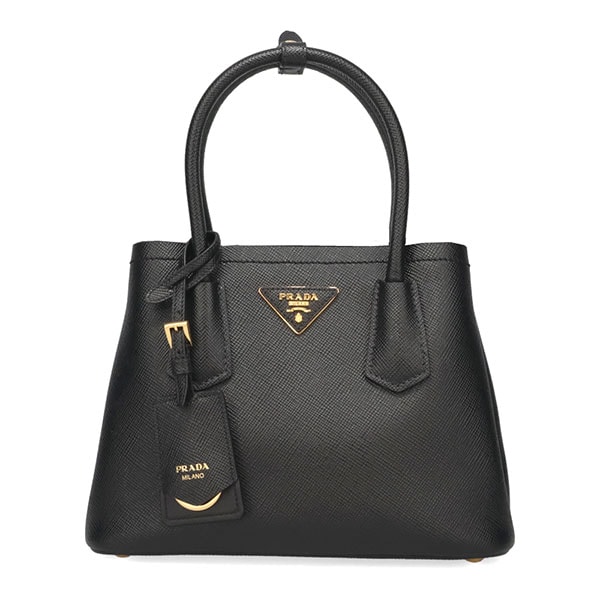 プラダ バッグ レディース PRADA ダブル スモールサフィアーノレザーバッグ 1BG443 2A4A F0002 NERO ブラック