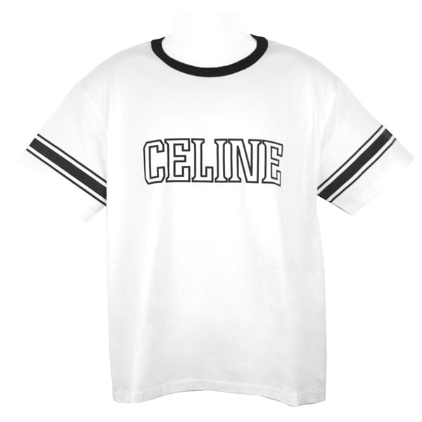 セリーヌ Tシャツ メンズ CELINE RX02N 671Q 01QF ホワイト サイズS ※サイズ別の在庫状況はお問合せください。
