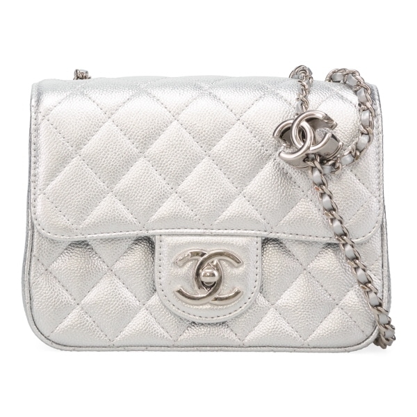 シャネル バッグ レディース CHANEL ミニフラップバッグ AS5758 B21924 U3467 シルバー シルバー金具 プレミアム価格】 シャネル バッグ レディース CHANEL ミニフラップ