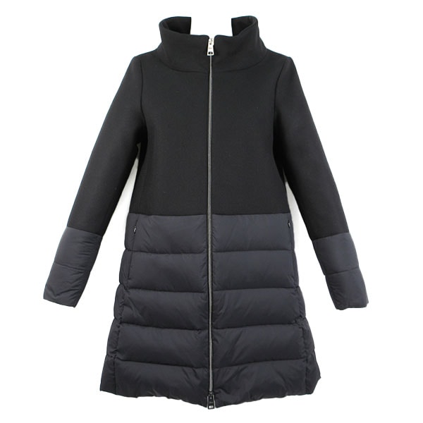ヘルノ ダウン レディース HERNO PI001965D 33432R 9300 ブラック サイズ40
