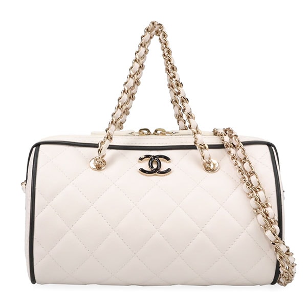 【プレミアム価格】 シャネル バッグ レディース CHANEL マトラッセ ミニボストン AP4515 B19460 NAFJQ ホワイト シャンパンゴールド金具