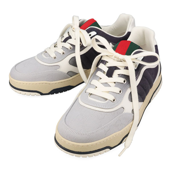 グッチ スニーカー メンズ GUCCI リウェブ GGデニム スニーカー 838922 FAEV3 4053 ダークブルーグラデーション サイズ8.5 27.5cm相当