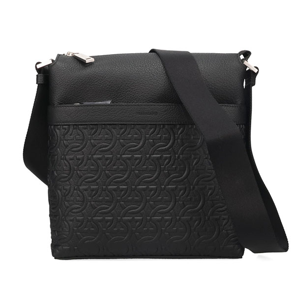 フェラガモ バッグ メンズ FERRAGAMO ガンチーニ クロスボディーバッグ 241484 769480 ブラック