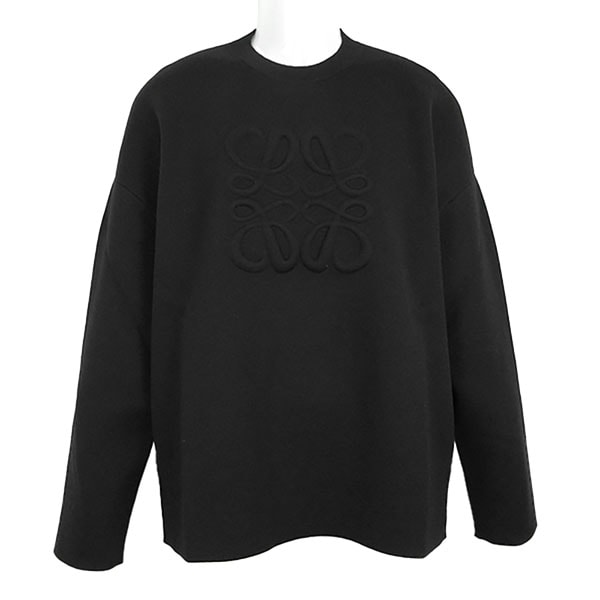ロエベ セーター メンズ LOEWE アナグラムセーター H526Y14KEE 1100 ブラック サイズM ※サイズ別の在庫状況はお問合せください。