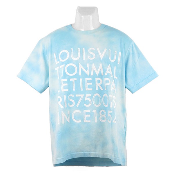 【プレミアム価格】 ルイヴィトン Tシャツ メンズ LOUIS VUITTON タイダイプリントTシャツ 1AJUCY ターコイズ サイズL