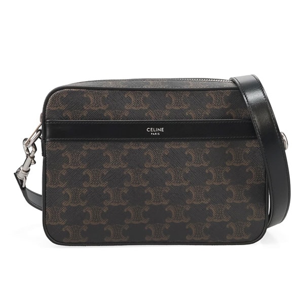 セリーヌ バッグ メンズ CELINE スモールメッセンジャーバッグ トリオンフキャンバス 11394 2EVJ 38SI ブラック