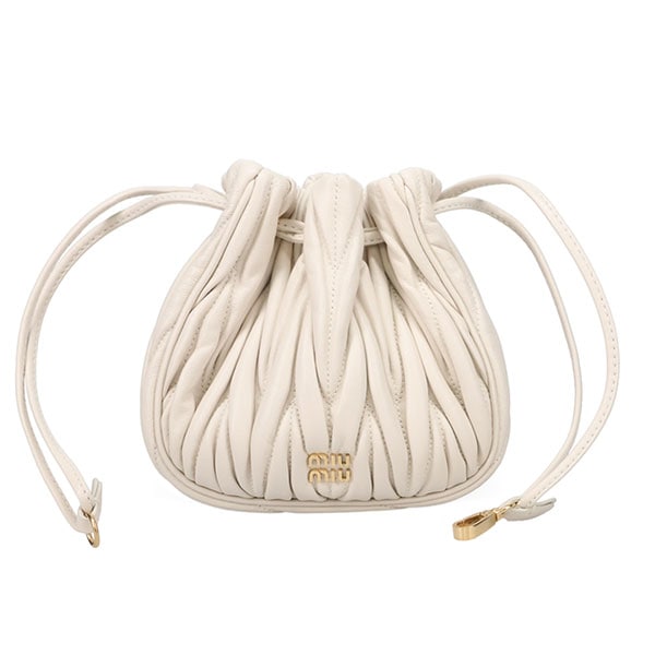 ミュウミュウ バッグ レディース MIUMIU マテラッセ ナッパレザーポーチ 5ND022 AFPP F0009 BIANCO ホワイト