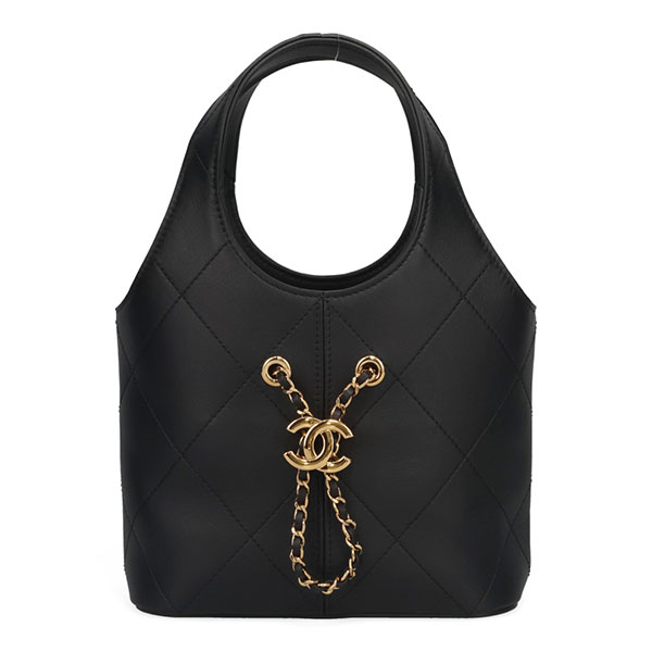 【プレミアム価格】 シャネル バッグ レディース CHANEL スモール ショッピングバッグ AS6132 B23332 94305 ブラック ゴールド金具