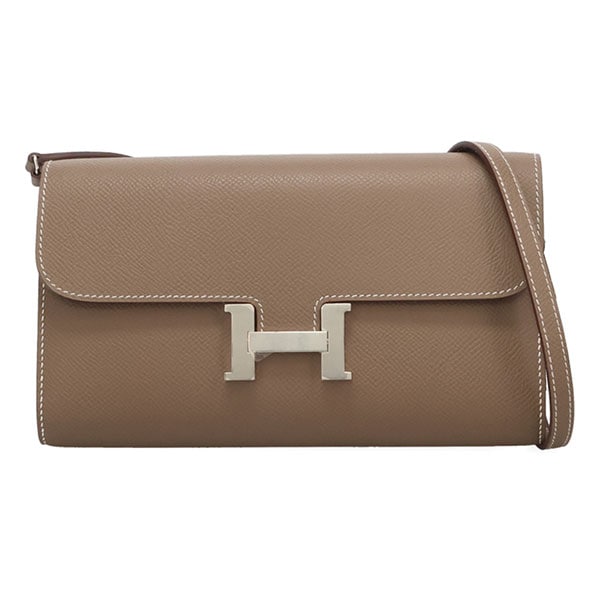 【プレミアム価格】 エルメス コンスタンストゥーゴー HERMES ヴォーエプソン エトゥープ シルバー金具 080125