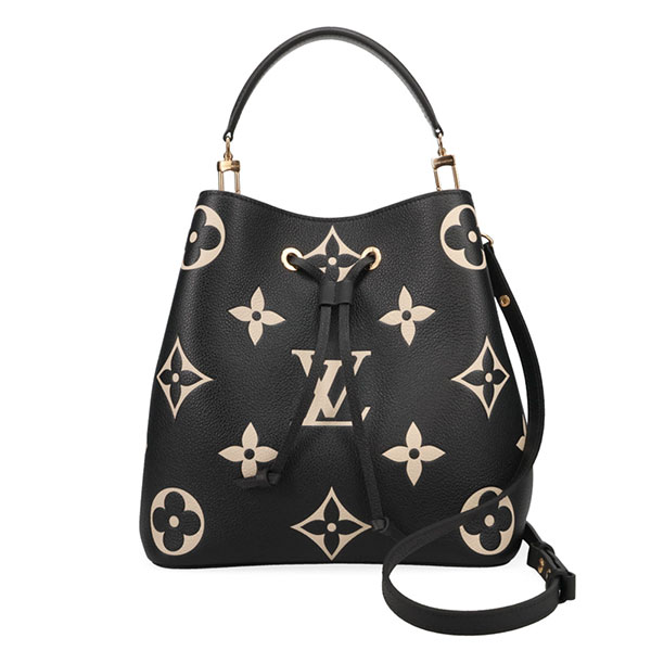 【プレミアム価格】 ルイヴィトン バッグ レディース LOUIS VUITTON バイカラー モノグラムアンプラント ネオノエMM ブラック ベージュ M45497