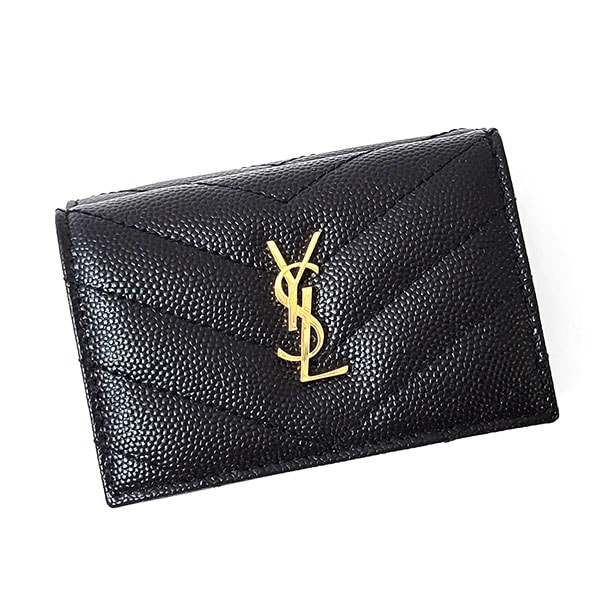 サンローラン 財布 レディース SAINT LAURENT モノグラム オリガミ タイニーウォレット 668274 BOWA1 1000 ブラック