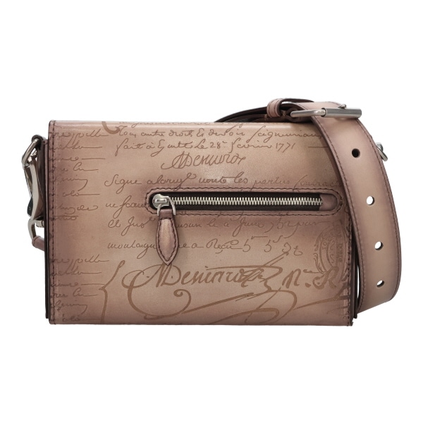 【プレミアム価格】 ベルルッティ バッグ メンズ BERLUTI アンジュールドゥポッシュ メッセンジャー グリ 310687