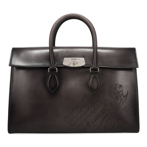 【プレミアム価格】 ベルルッティ バッグ メンズ BERLUTI エミーオ ブリーフケース ネロ グリージョ 310384