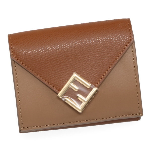 フェンディ 財布 レディース FENDI FFダイヤモンド財布 8M0480 ALV4 F1URW ライトブラウン+タン