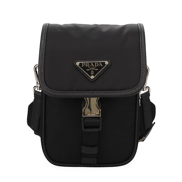 プラダ バッグ メンズ PRADA リナイロン サフィアーノレザー ショルダーバッグ 2VD043 2DMH F0002 ブラック