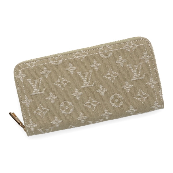 【プレミアム価格】 ルイヴィトン 財布 レディース LOUIS VUITTON モノグラムデニム ジッピーウォレット カーキデニム M28297