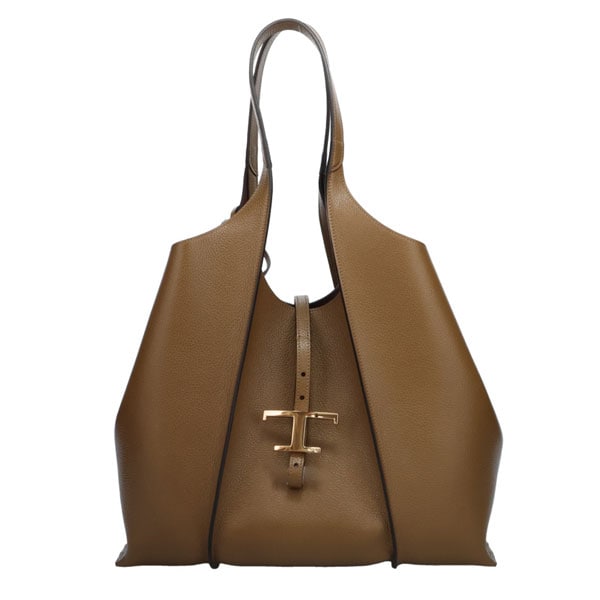 トッズ バッグ レディース TOD'S Tタイムレス レザー ショッピングバッグ ミディアム XBWTSBA0300 XS0 S411 カーキ