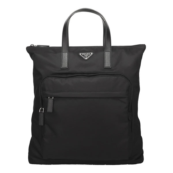 プラダ バッグ メンズ PRADA リナイロン サフィアーノレザー トートバッグ 2VG098 2DMG F0002 NERO ブラック