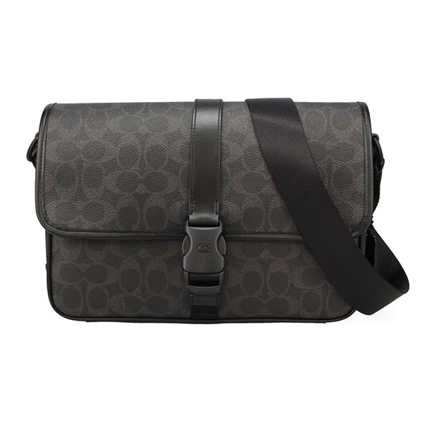 コーチ バッグ メンズ COACH リーグ メッセンジャーバッグ シグネチャーキャンバス CU202 OY2 ブラック