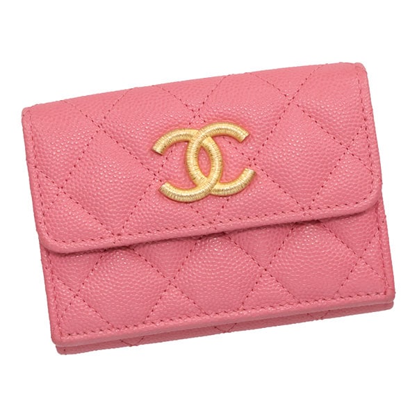 【プレミアム価格】 シャネル 財布 レディース CHANEL スモールフラップウォレット AP3518 B13703 NQ388 ピンク ゴールド金具