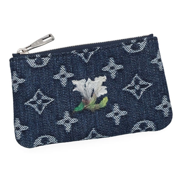 【プレミアム価格】 ルイヴィトン 財布 レディース LOUIS VUITTON モノグラムフラワーデニム ポシェットクレ ブルー M27561