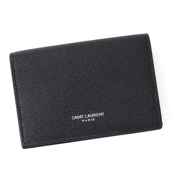 サンローラン 名刺入れ メンズ SAINT LAURENT ビジネス カードケース 469338 BTY7N 1000 ブラック