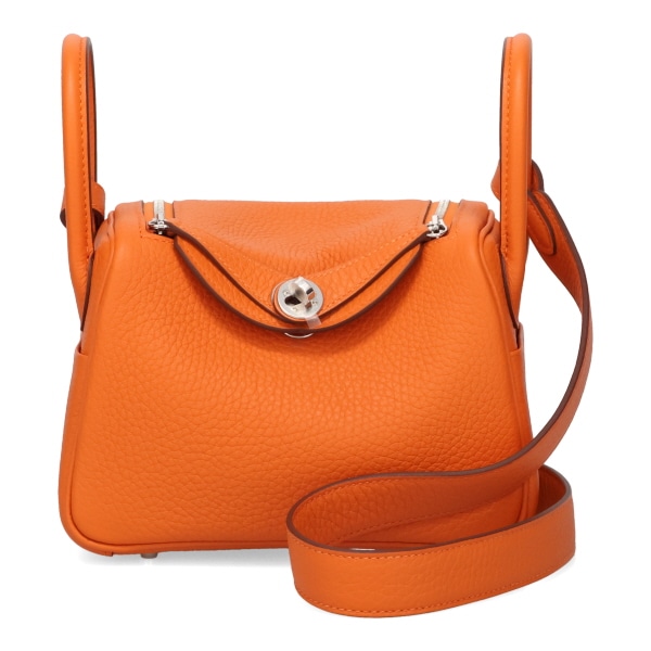 【プレミアム価格】 エルメス リンディ ミニ HERMES トリヨンクレマンス オレンジ シルバー金具 085956
