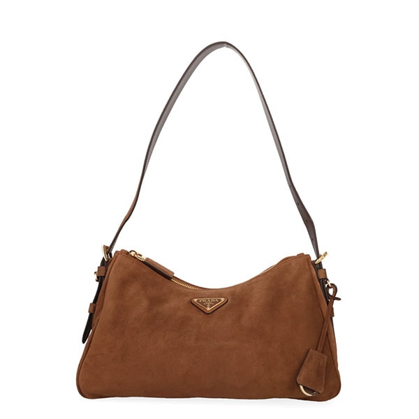 プラダ バッグ レディース PRADA エメ ミディアム スエード ショルダーバッグ 1BC229 2C4A F0324 CACAO ココアブラウン