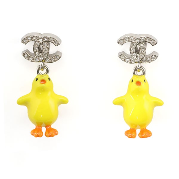 【プレミアム価格】 シャネル ピアス レディース CHANEL ココマーク カナリア ABH521 B24156 U9487 シルバー+イエロー