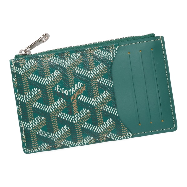 【プレミアム価格】 ゴヤール 財布 GOYARD ブルボンジップ付きカードホルダー BOURBOPM グリーン