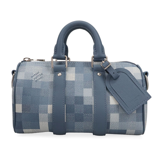 【プレミアム価格】 ルイヴィトン バッグ メンズ LOUIS VUITTON キーポル バンドリエール25 ダモフラージュ インディゴ M28600