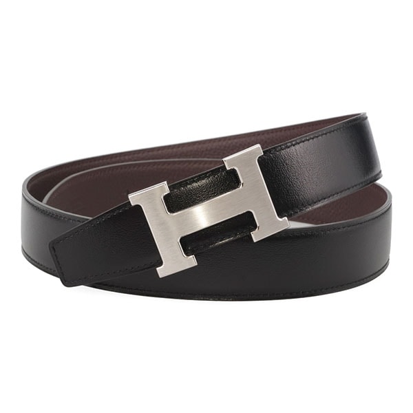 【プレミアム価格】 エルメス ベルト HERMES キット 32 マットシルバーバックル ブラック/ショコラ サイズ 90cm ボックスカーフ/トゴ 064544 073967