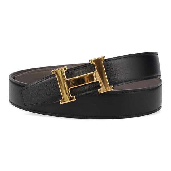 【プレミアム価格】 エルメス ベルト HERMES キット 32 ゴールドバックル ブラック/グリ エタン サイズ 95cm ボックスカーフ/トゴ 064544 073967