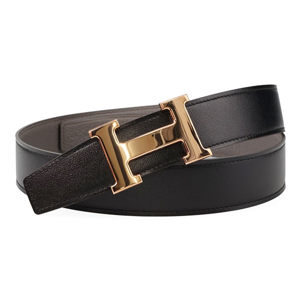 【プレミアム価格】 エルメス ベルト HERMES キット 32 ピンクゴールドバックル ブラック/グリ エタン サイズ85cm ボックスカーフ/トゴ 064544/073967
