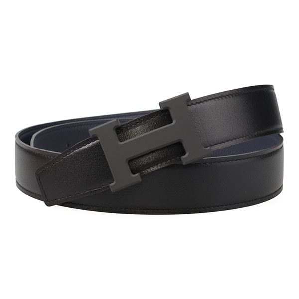 【プレミアム価格】 エルメス ベルト HERMES キット 32 ブラックバックル ブラック/ブルーニュイ サイズ90cm ボックスカーフ/トゴ 080029/073967