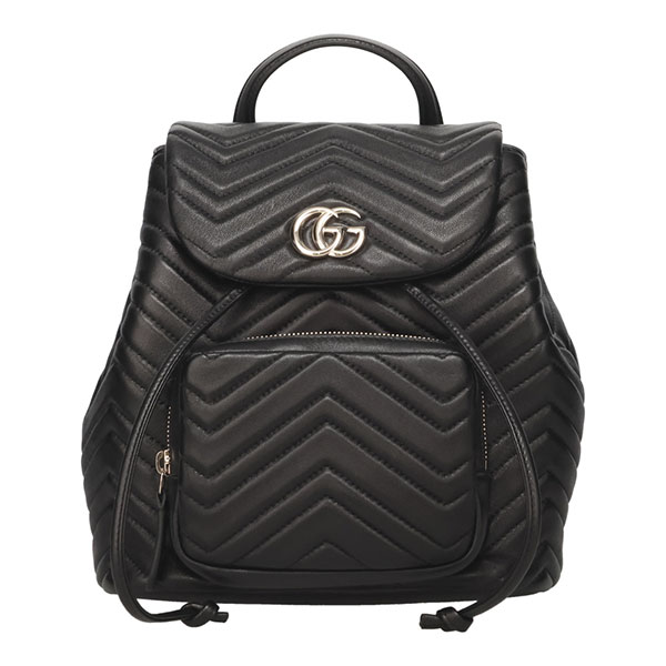 グッチ バッグ レディース GUCCI GGマーモント スモールバックパック 861878 AAFXD 1000 ブラック