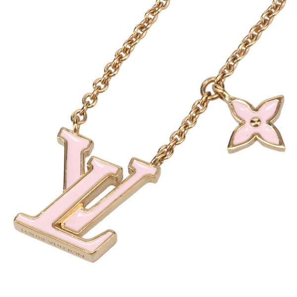 【プレミアム価格】 ルイヴィトン ネックレス レディース LOUIS VUITTON LVアイコニックエナメル ピンク M01215
