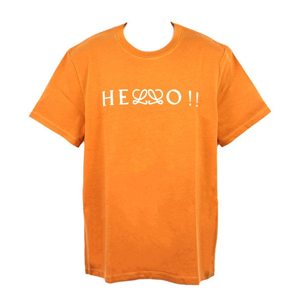 ロエベ Tシャツ メンズ LOEWE レギュラーフィットTシャツ H526Y22XD7 9100 オレンジ サイズM
