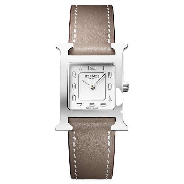エルメス 腕時計 HERMES Hウォッチ PM 25cm スモール エトゥープ W403486WW00