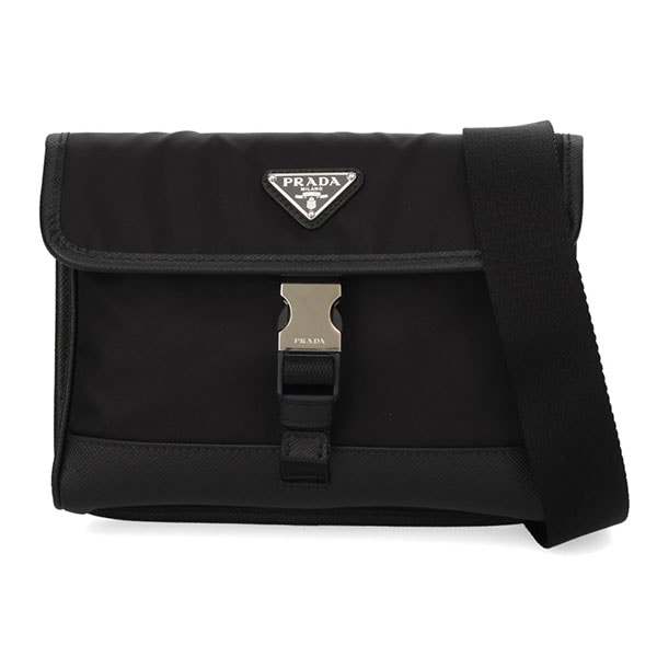 プラダ バッグ メンズ PRADA リナイロン サフィアーノレザー スマートフォンケース 2ZH108 2DMH F0002 ブラック