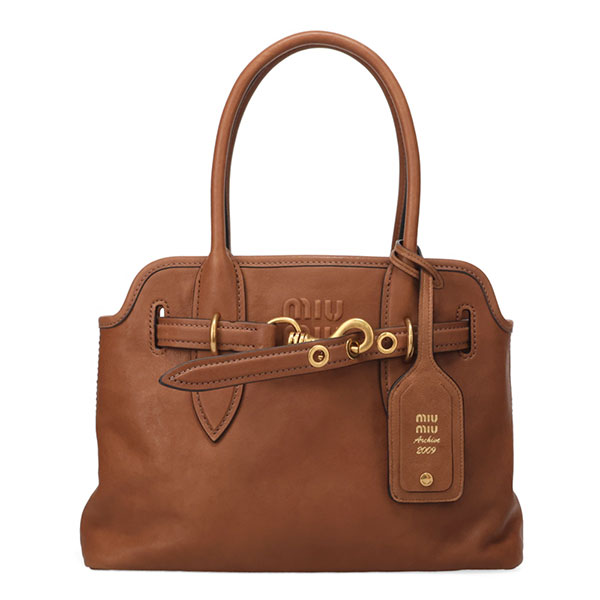 ミュウミュウ バッグ レディース MIUMIU アバンチュール ナッパレザーバッグ 5BA292 2BBL F0316 ROUBRE オーク