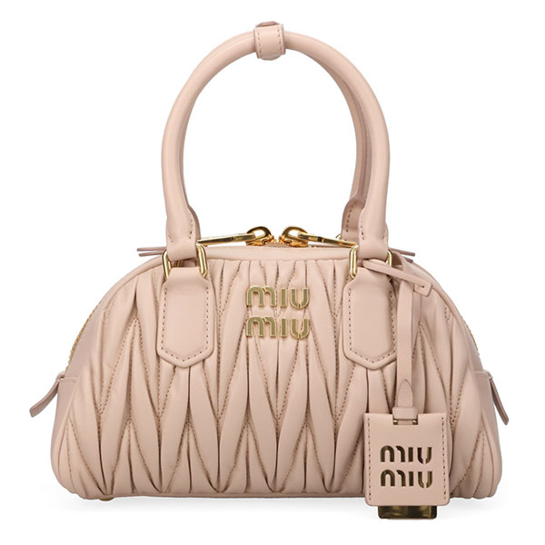 ミュウミュウ バッグ レディース MIUMIU マテラッセレザーバッグ 5BB191 AN88 F0236 CIPRIA ピンクベージュ